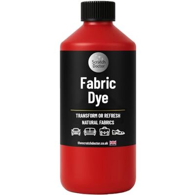 The Scratch Doctor Bright Red Fabric Dye Permanent Fabric Paint for Upholstery, Furniture, Sofas, Clothes, Canvas The Scratch Doctor Bright Red Fabric Dye Permanent Fabric Paint for Upholstery, Furniture, Sofas, Clothes, Canvas