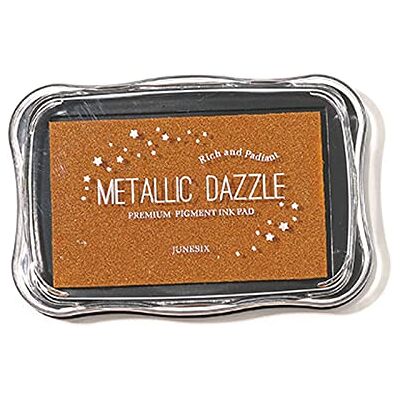 INCAUCA Metallic Ink Pads for Rubber Stamps, Washable Stamp Ink Pad, Ink Pads for Stamping, Embossing Craft Ink Pad Stamps Partner DIY Color for Wedding Card Making Scrapbook Wood Paper, Gold INCAUCA Metallic Ink Pads for Rubber Stamps, Washable Stamp Ink Pad, Ink Pads for Stamping, Embossing Craft Ink Pad Stamps Partner DIY Color for Wedding Card Making Scrapbook Wood Paper, Gold