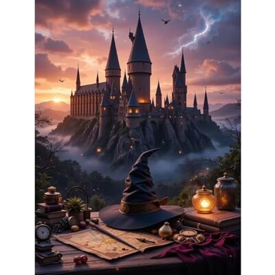 Jakener Magic Castle Paint by Numbers Kit for Adults Beginner,Easy Adult Paint by Number Kits on Canvas DIY Painting for Beginners Art by Numbers for Home Wall Decor 16x20 Jakener Magic Castle Paint by Numbers Kit for Adults Beginner,Easy Adult Paint by Number Kits on Canvas DIY Painting for Beginners Art by Numbers for Home Wall Decor 16x20