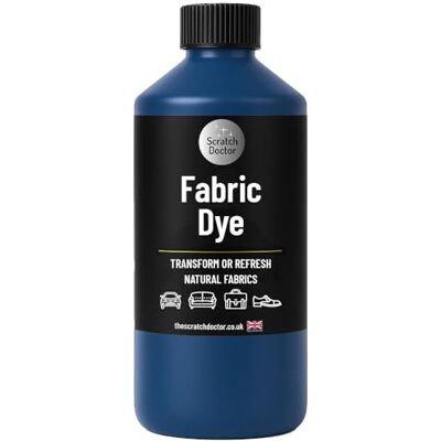 The Scratch Doctor Blue Fabric Dye Permanent Fabric Paint for Upholstery, Furniture, Sofas, Clothes, Canvas The Scratch Doctor Blue Fabric Dye Permanent Fabric Paint for Upholstery, Furniture, Sofas, Clothes, Canvas
