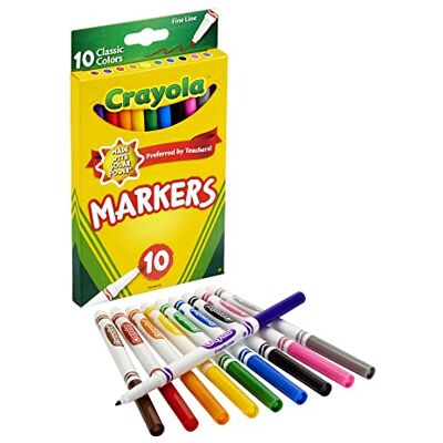 CRAYOLA 58-7726 Fine Line Markers, Multi-Colour CRAYOLA 58-7726 Fine Line Markers, Multi-Colour