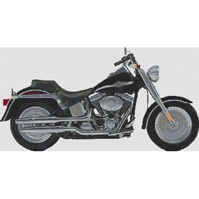 Stitchtastic Harley Fat Boy 2003 Anniversay Model Cross Stitch Kit (Large) Stitchtastic Harley Fat Boy 2003 Anniversay Model Cross Stitch Kit (Large)