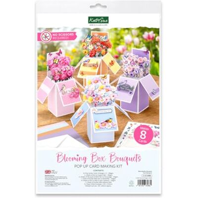Katy Sue Blooming Box Bouquets Pop Up Card Making Kit. Make 8 3D Floral Box Cards. All-in-one Kit: Die-Cut Decoupage, Cardstock, Adhesive Pads, Envelopes & Instructions for Card Making Supplies Katy Sue Blooming Box Bouquets Pop Up Card Making Kit. Make 8 3D Floral Box Cards. All-in-one Kit: Die-Cut Decoupage, Cardstock, Adhesive Pads, Envelopes & Instructions for Card Making Supplies