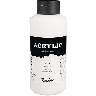 Rayher Hobby Acrylic Paint - Titanium White - 750ml - Acrylic Paint Rayher Hobby Acrylic Paint - Titanium White - 750ml - Acrylic Paint