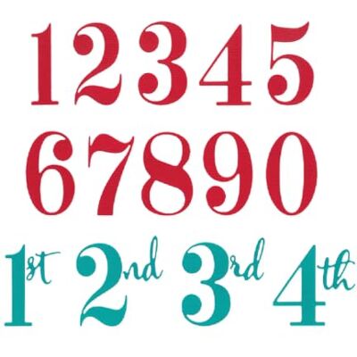Sizzix Thinlits Die Set, Grand Numbers by , 10 Metal Cutting Dies Sizzix Thinlits Die Set, Grand Numbers by , 10 Metal Cutting Dies