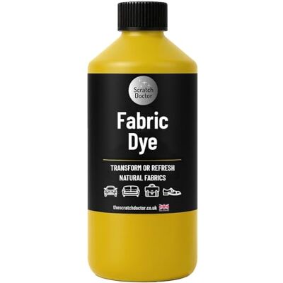 The Scratch Doctor Yellow Fabric Dye Permanent Fabric Paint for Upholstery, Furniture, Sofas, Clothes, Canvas The Scratch Doctor Yellow Fabric Dye Permanent Fabric Paint for Upholstery, Furniture, Sofas, Clothes, Canvas