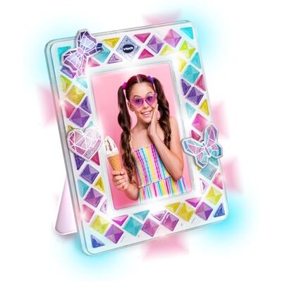 VTech Mosaic Magic Lights Photo Frame, Craft Kit, 70+ Colourful Mosaic Tiles, Light Up and Sound Effects, 12 Melodies, Crafting Kit for Kids, Suitable for Ages 5, 6, 7+ Years, English Version VTech Mosaic Magic Lights Photo Frame, Craft Kit, 70+ Colourful Mosaic Tiles, Light Up and Sound Effects, 12 Melodies, Crafting Kit for Kids, Suitable for Ages 5, 6, 7+ Years, English Version