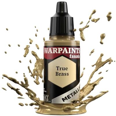 The Army Painter , Warpaints Fanatic Metallics True Brass Single Acrylics, Miniature Hobby Painting, Quality Paint for Miniature Wargaming The Army Painter , Warpaints Fanatic Metallics True Brass Single Acrylics, Miniature Hobby Painting, Quality Paint for Miniature Wargaming