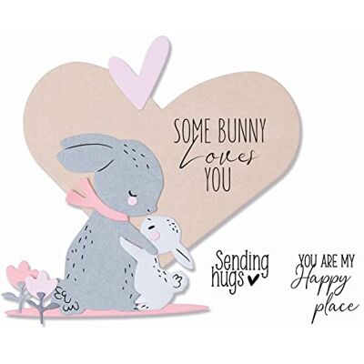 Sizzix Framelits Die Set 8PK w/5PK Stamps Bunny Love by Olivia Rose Sizzix Framelits Die Set 8PK w/5PK Stamps Bunny Love by Olivia Rose