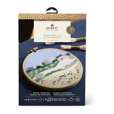 DMC Embroidery Kit Spring Landscape - Advanced - Embroidery Kit DMC Embroidery Kit Spring Landscape - Advanced - Embroidery Kit