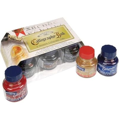 Winsor & Newton Calligraphy Ink Set of 6 - Art Supplies Winsor & Newton Calligraphy Ink Set of 6 - Art Supplies