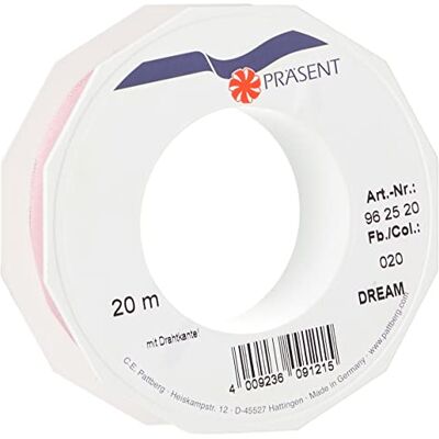 PRÄSENT C.E. Pattberg DREAM Ribbon With Wired Edges cloud of powder, 20 m Gifts Band For Colourful Presents, 25 mm Width, Decorative Ribbon For Christmas, Easter, Baby Showers, Wedding Presents, Etc Easy To Form PRÄSENT C.E. Pattberg DREAM Ribbon With Wired Edges cloud of powder, 20 m Gifts Band For Colourful Presents, 25 mm Width, Decorative Ribbon For Christmas, Easter, Baby Showers, Wedding Presents, Etc Easy To Form