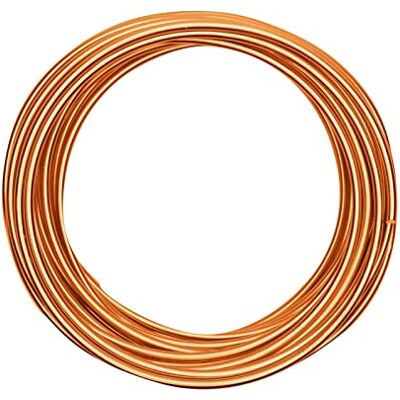 Creative Labs Aluminium Craft Wire 32.8 ft (10 m) x 0.16" (4 mm) Saffron Orange Flexible Metallic Wire for Crafting, Flower Arranging, Jewellery Making and Modelling Creative Labs Aluminium Craft Wire 32.8 ft (10 m) x 0.16" (4 mm) Saffron Orange Flexible Metallic Wire for Crafting, Flower Arranging, Jewellery Making and Modelling