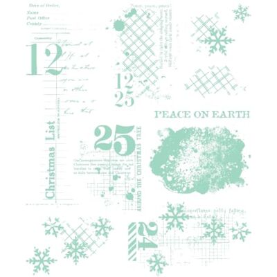 Sizzix Clear Stamps Set, Holiday Textures by 49 and Market, 11 Rubber Stamps Sizzix Clear Stamps Set, Holiday Textures by 49 and Market, 11 Rubber Stamps