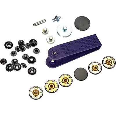 Prym Solid Design Black Anorak (20mm) Non-Sew Press Fasteners 1 Count Prym Solid Design Black Anorak (20mm) Non-Sew Press Fasteners 1 Count