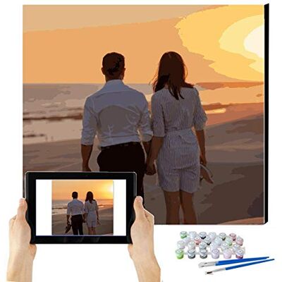 mnbhj Personalised Paint by Numbers Photo Custom Paint by Numbers Kit,DIY Digital Paint by Numbers Kits for Children, Adult Beginners,Drawing Canvas with Brushes and Acrylic(40CM*50CM 24Colors ,Combo box) mnbhj Personalised Paint by Numbers Photo Custom Paint by Numbers Kit,DIY Digital Paint by Numbers Kits for Children, Adult Beginners,Drawing Canvas with Brushes and Acrylic(40CM*50CM 24Colors ,Combo box)