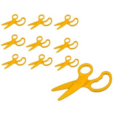 Craftplay Plastic Dough Scissors Straight Cut Pack of 10 Craftplay Plastic Dough Scissors Straight Cut Pack of 10