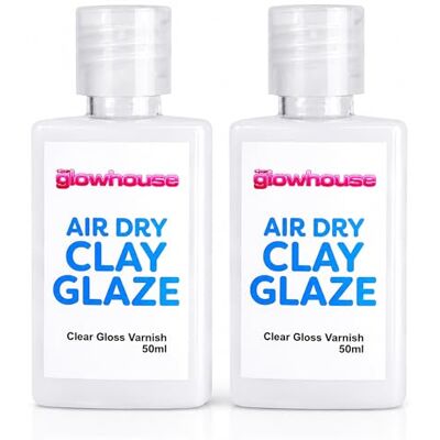 The Glowhouse Clay Glaze 100ml Gloss Varnish – Clear, Water-Based Sealer for Polymer Clay, Air Dry Clay & Crafts – High-Gloss Finish, Non-Toxic Clay Varnish for DIY, Jewelry & Modeling Projects The Glowhouse Clay Glaze 100ml Gloss Varnish – Clear, Water-Based Sealer for Polymer Clay, Air Dry Clay & Crafts – High-Gloss Finish, Non-Toxic Clay Varnish for DIY, Jewelry & Modeling Projects