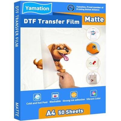 Yamation DTF Transfer Film - A4 - 50 Sheets - Premium Yamation DTF Transfer Film - A4 - 50 Sheets - Premium
