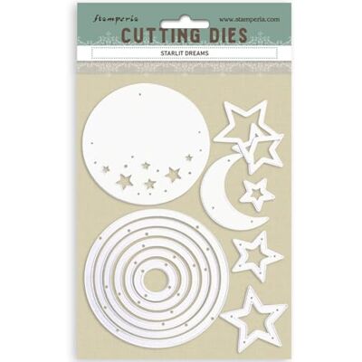 Stamperia Cutting Dies for Scrapbooking, Albums, Card Making, Bullet Journalling and More, Create Decorations with Natural Elements, Perfect for Crafts and Gifting (A5) (Timeless, Starlit Dreams) Stamperia Cutting Dies for Scrapbooking, Albums, Card Making, Bullet Journalling and More, Create Decorations with Natural Elements, Perfect for Crafts and Gifting (A5) (Timeless, Starlit Dreams)