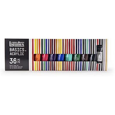Liquitex Basics Acrylic Paint, Set of 36 Colours, 36 x 22ml Liquitex Basics Acrylic Paint, Set of 36 Colours, 36 x 22ml
