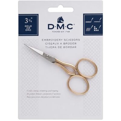 DMC 6123/3 Embroidery Scissor, 3-3/4-Inch, Gold/Silver DMC 6123/3 Embroidery Scissor, 3-3/4-Inch, Gold/Silver