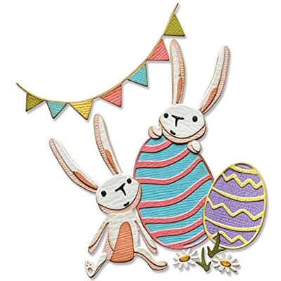 Sizzix Thinlits Die Set 15PK Bunny Games by Tim Holtz, 665850 Sizzix Thinlits Die Set 15PK Bunny Games by Tim Holtz, 665850