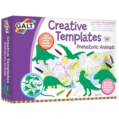 Galt Creative Templates Prehistoric Animals, Kids Arts & Crafts Kit, Age 3+ Galt Creative Templates Prehistoric Animals, Kids Arts & Crafts Kit, Age 3+