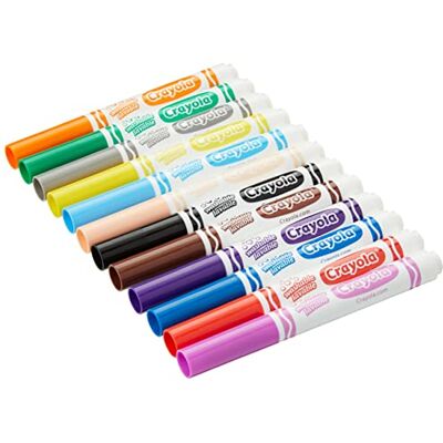 CRAYOLA Washable Broadline Markers Assorted Colours (Pack of 144) Perfect for School Classrooms CRAYOLA Washable Broadline Markers Assorted Colours (Pack of 144) Perfect for School Classrooms