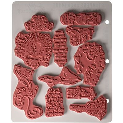 Stampers Anonymous Tim Holtz 7 x 8.5-inch Cling Rubber Stamp Set Urban Chic,Red Stampers Anonymous Tim Holtz 7 x 8.5-inch Cling Rubber Stamp Set Urban Chic,Red