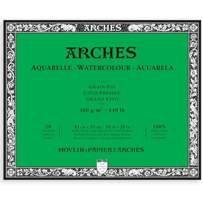 Arches 1711602 Aquarelle Watercolour Paper, Cardboard, Paper, White, 41 x 51 CM Arches 1711602 Aquarelle Watercolour Paper, Cardboard, Paper, White, 41 x 51 CM