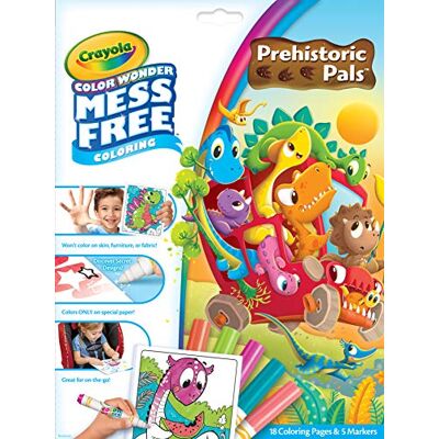 CRAYOLA Color Wonder Prehistoric Pals, Mess Free Coloring Pages & Markers, Gift for Kids, Age 3, 4, 5, 6 CRAYOLA Color Wonder Prehistoric Pals, Mess Free Coloring Pages & Markers, Gift for Kids, Age 3, 4, 5, 6