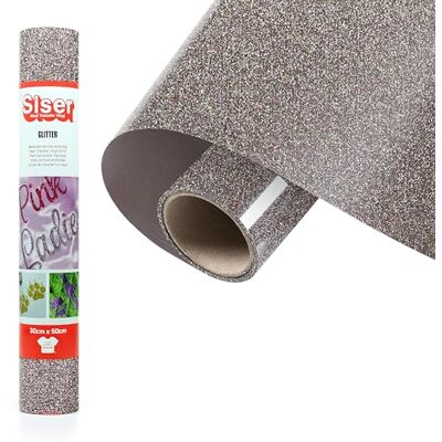 SISER Heat Transfer Vinyl, Glitter Dragees, 50 x 30 cm SISER Heat Transfer Vinyl, Glitter Dragees, 50 x 30 cm