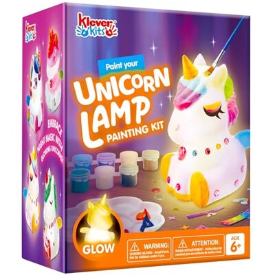 Klever Kits Paint Your Own Unicorn Lamp Kit, Unicorn Gifts for Girls Klever Kits Paint Your Own Unicorn Lamp Kit, Unicorn Gifts for Girls