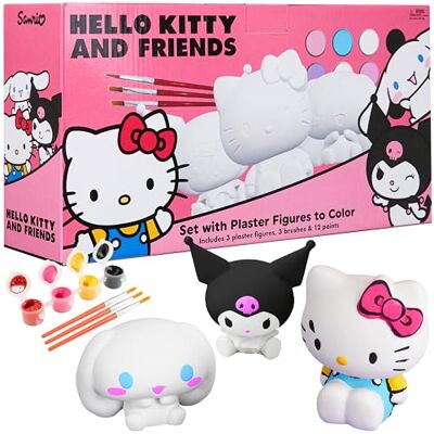 Get Trend Hello Kitty Paint Your Own Set for Kids & Girls, Plaster Figurines, Watercolours & Paint Brushes Set, Kawaii Kuromi DIY Arts & Crafts Gifts (Multi Hello Kitty) Get Trend Hello Kitty Paint Your Own Set for Kids & Girls, Plaster Figurines, Watercolours & Paint Brushes Set, Kawaii Kuromi DIY Arts & Crafts Gifts (Multi Hello Kitty)