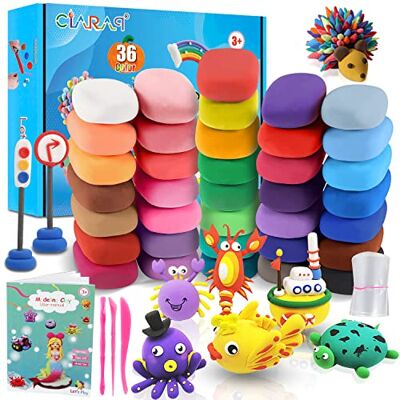 CiaraQ Air Dry Clay 36 Colors Air Dry Ultra Light Magic Clay, No-Toxic Modeling Clay & Dough, Creative Art DIY Kids Art Crafts, Best Gift for Boys & Girls CiaraQ Air Dry Clay 36 Colors Air Dry Ultra Light Magic Clay, No-Toxic Modeling Clay & Dough, Creative Art DIY Kids Art Crafts, Best Gift for Boys & Girls