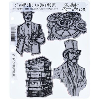 Stampers Anonymous Tim Holtz Cling Mounted Stamp Sets Time Travelers Rubber Stamp Stampers Anonymous Tim Holtz Cling Mounted Stamp Sets Time Travelers Rubber Stamp