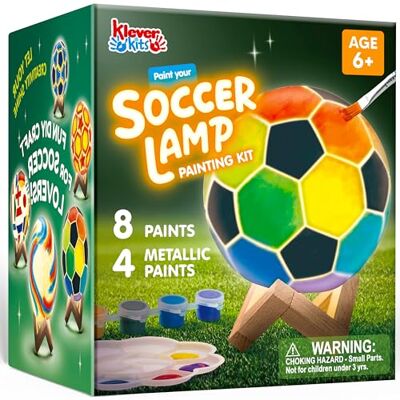 Klever Kits Paint Your Own Football Lamp Kit, Football Gifts for Boys Girls 3D Football Night Light, DIY Soccer Lamp Arts and Crafts for Kids, Birthday Gifts for Boys Age 6 7 8 9 10 11 12 Presents Klever Kits Paint Your Own Football Lamp Kit, Football Gifts for Boys Girls 3D Football Night Light, DIY Soccer Lamp Arts and Crafts for Kids, Birthday Gifts for Boys Age 6 7 8 9 10 11 12 Presents