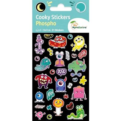 Maildor CY167Cpack Cooky 3D Stickers LOT of 10 Sheets 12x8 cm PHOSPHORESCENTS 310 Stickers Monsters Children's Creative and Leisure Activity DIY Maildor CY167Cpack Cooky 3D Stickers LOT of 10 Sheets 12x8 cm PHOSPHORESCENTS 310 Stickers Monsters Children's Creative and Leisure Activity DIY