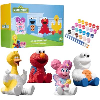 Get Trend Sesame Street Kids & Girls Paint Your Own Set, DIY Arts & Crafts Plaster Figurines with Watercolour Brushes & Paint Set, Creative Art Supplies for Kids Activities, Fun Gift Set for Girls Get Trend Sesame Street Kids & Girls Paint Your Own Set, DIY Arts & Crafts Plaster Figurines with Watercolour Brushes & Paint Set, Creative Art Supplies for Kids Activities, Fun Gift Set for Girls