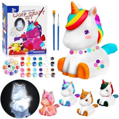 LinStyle Paint Your Own Unicorn Lamp Art Kit,DIY Night Light,Painting kit for Kids 6-12,Arts and Crafts Supplies Birthday Party Holiday Unicorns Gift for Teens Girls Boys Age 3 4 5 6 7 8+ LinStyle Paint Your Own Unicorn Lamp Art Kit,DIY Night Light,Painting kit for Kids 6-12,Arts and Crafts Supplies Birthday Party Holiday Unicorns Gift for Teens Girls Boys Age 3 4 5 6 7 8+