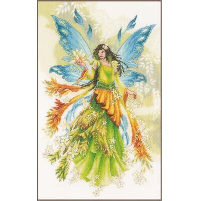 Lanarte Vervaco Counted Cross Stitch Kit: Sky Anemone (Linen), NA, 39 x 49cm Lanarte Vervaco Counted Cross Stitch Kit: Sky Anemone (Linen), NA, 39 x 49cm