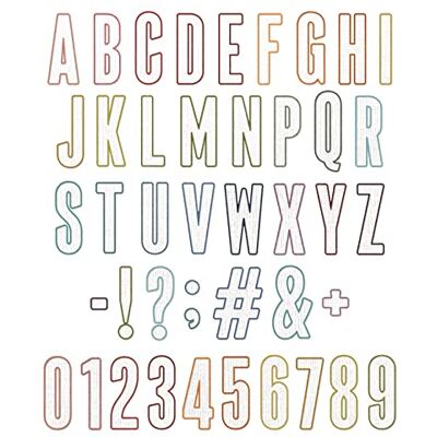 Sizzix Thinlits Die Alphabet Bulletin - Craft Accessory Sizzix Thinlits Die Alphabet Bulletin - Craft Accessory