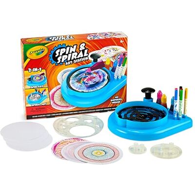 CRAYOLA Spin & Spiral Art Station, Spin Art Machine, Arts & Crafts for Kids Ages 6, 7, 8, 9 CRAYOLA Spin & Spiral Art Station, Spin Art Machine, Arts & Crafts for Kids Ages 6, 7, 8, 9