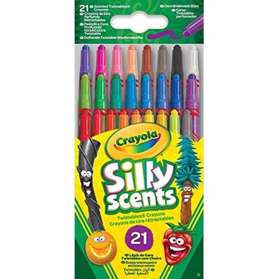 CRAYOLA Silly Scents Mini Twistable Crayons Assorted Colours (Pack of 21) So Smelly, You Won't Believe Your Nose! Ideal for Kids Aged 3+ CRAYOLA Silly Scents Mini Twistable Crayons Assorted Colours (Pack of 21) So Smelly, You Won't Believe Your Nose! Ideal for Kids Aged 3+