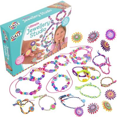 Galt Ultimate Jewellery Studio Create Your Own Jewellery Craft Kit for Kids Childrens Bracelet & Necklace Making Kit, Arts & Crafts Creative Case Make Necklaces, Rings & Bracelets For Ages 5+ Galt Ultimate Jewellery Studio Create Your Own Jewellery Craft Kit for Kids Childrens Bracelet & Necklace Making Kit, Arts & Crafts Creative Case Make Necklaces, Rings & Bracelets For Ages 5+