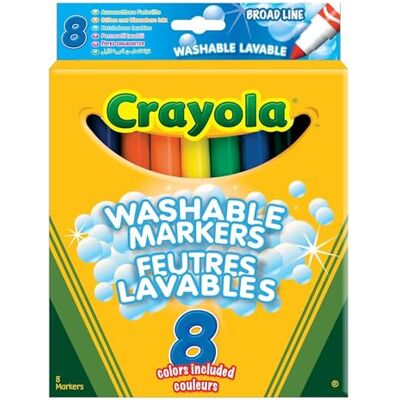 CRAYOLA 8 Broadline Washable Markers CRAYOLA 8 Broadline Washable Markers