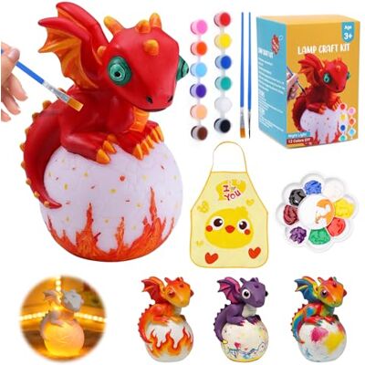 LEADSTAR Paint Your Own Dinosaur Lamp Kit Arts and Crafts Supplies Painting Kit for Kids Teens Age 3+, DIY Night Light Dinosaur Toys for Boys Girls 3 4 5 6 7 8 9 10 11 12 Easter Birthday Gift LEADSTAR Paint Your Own Dinosaur Lamp Kit Arts and Crafts Supplies Painting Kit for Kids Teens Age 3+, DIY Night Light Dinosaur Toys for Boys Girls 3 4 5 6 7 8 9 10 11 12 Easter Birthday Gift