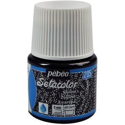 Pebeo Setacolor Fabric Paint 45ml Bottle Light Fabrics Glitter Range NEW (Glitter Onyx) Pebeo Setacolor Fabric Paint 45ml Bottle Light Fabrics Glitter Range NEW (Glitter Onyx)