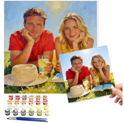 Vennliebe Personalised Canvas Photo Paint by Numbers Kit for Adults Beginner Custom Adult DIY Art Personalised Paint by Numbers Canvas Various Sizes (40×50cm) Vennliebe Personalised Canvas Photo Paint by Numbers Kit for Adults Beginner Custom Adult DIY Art Personalised Paint by Numbers Canvas Various Sizes (40×50cm)